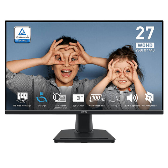 MSI Pro MP275Q 27 INCH Business Productivity Monitors Black | 9S6-3PC3CM-034